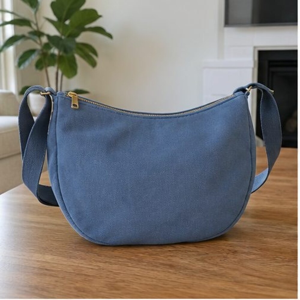 Slate Canvas Crossbody Bag